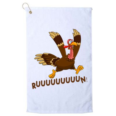 Run Funny Thanksgiving Turkey Golf Towel