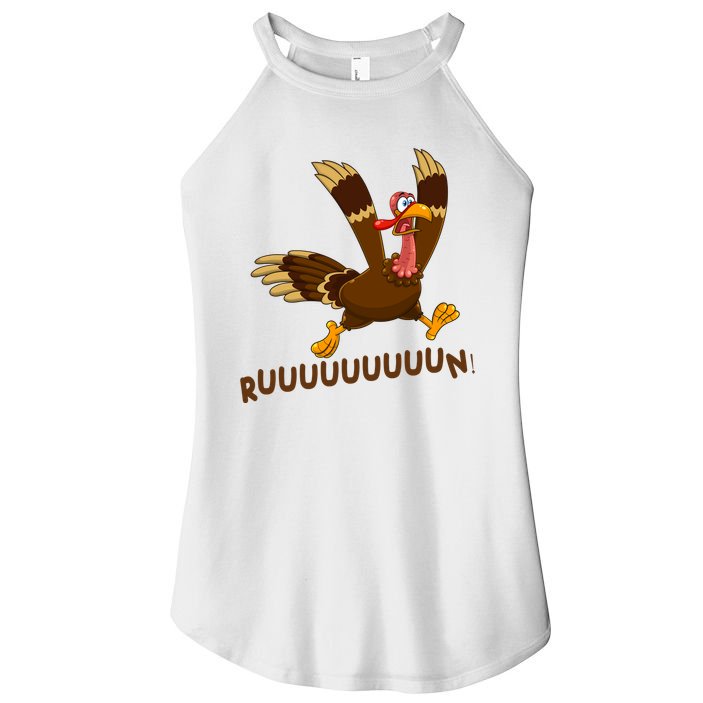 Run Funny Thanksgiving Turkey Women's Perfect Tri Rocker Tank