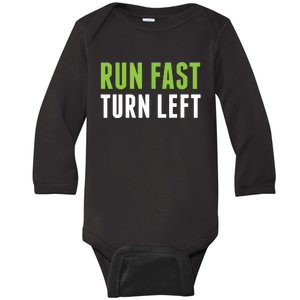 Run Fast Turn Left Track And Field Baby Long Sleeve Bodysuit