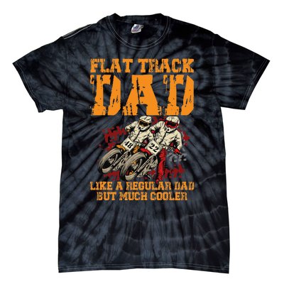 Racing Flat Track Motorcycle Design for a Flat Track Dad Tie-Dye T-Shirt