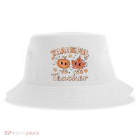Retro Fall Thankful Teacher Thanksgiving Sustainable Bucket Hat