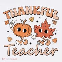 Retro Fall Thankful Teacher Thanksgiving Sustainable Bucket Hat
