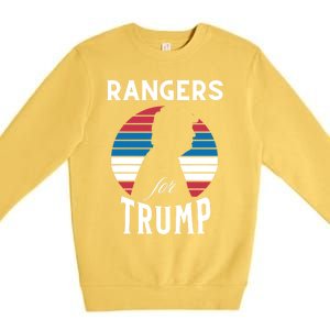 Rangers For Trump 2024 Take America Back Election Cute Gift Premium Crewneck Sweatshirt