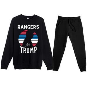 Rangers For Trump 2024 Take America Back Election Cute Gift Premium Crewneck Sweatsuit Set