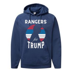 Rangers For Trump 2024 Take America Back Election Cute Gift Performance Fleece Hoodie