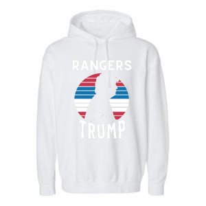 Rangers For Trump 2024 Take America Back Election Cute Gift Garment-Dyed Fleece Hoodie