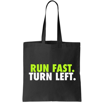 Run Fast Turn Left Funny Track Runner Motivational Fitness Bag