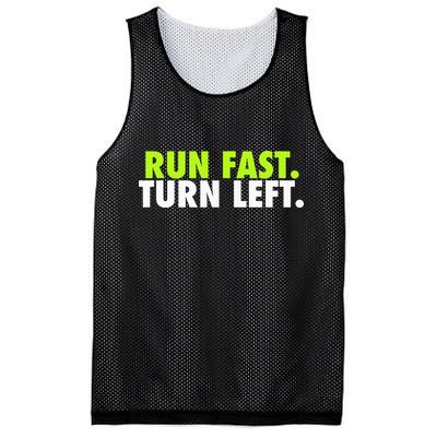Run Fast Turn Left Funny Track Runner Motivational Fitness Mesh Reversible Basketball Jersey Tank