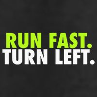 Run Fast Turn Left Funny Track Runner Motivational Fitness Hat