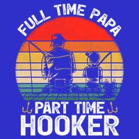Retro Full Time Papa Part Time Hooker Father's Day Fishing Gift Womens Tank Top