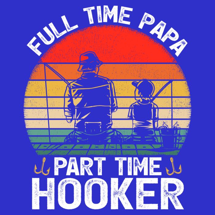 Retro Full Time Papa Part Time Hooker Father's Day Fishing Gift Womens Tank Top