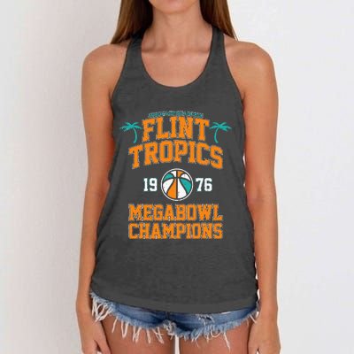 Retro Flint Tropics Vintage Megabowl Champions Volleyball Women's Knotted Racerback Tank