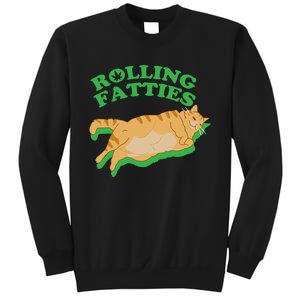 Rolling Fatties: The Purrfect Blend Of Cannabis And Cat Humor Sweatshirt