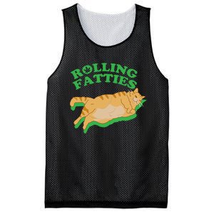 Rolling Fatties: The Purrfect Blend Of Cannabis And Cat Humor Mesh Reversible Basketball Jersey Tank