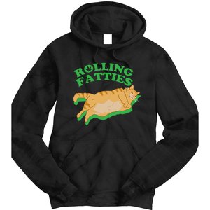 Rolling Fatties: The Purrfect Blend Of Cannabis And Cat Humor Tie Dye Hoodie