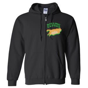 Rolling Fatties: The Purrfect Blend Of Cannabis And Cat Humor Full Zip Hoodie