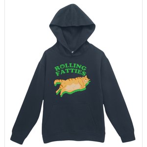 Rolling Fatties: The Purrfect Blend Of Cannabis And Cat Humor Urban Pullover Hoodie