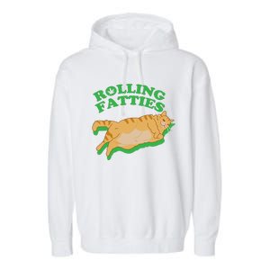 Rolling Fatties: The Purrfect Blend Of Cannabis And Cat Humor Garment-Dyed Fleece Hoodie