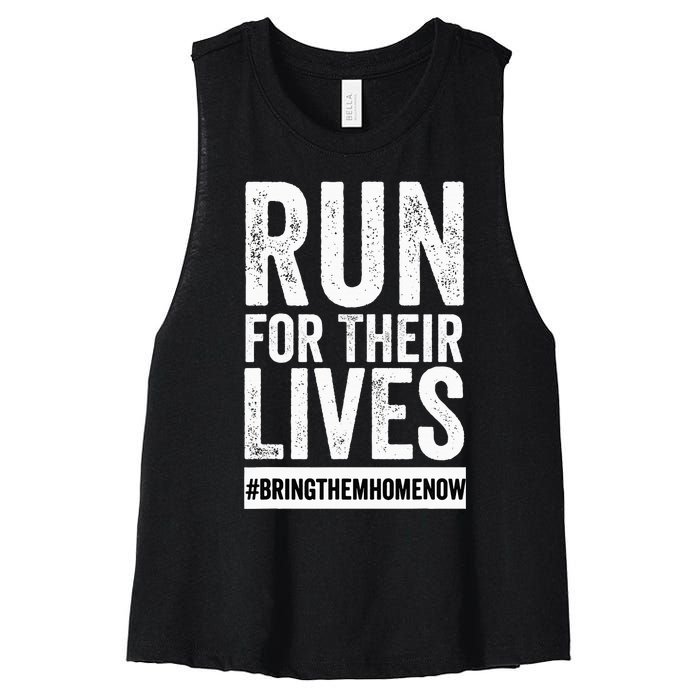 Run for Their Lives Now Women's Racerback Cropped Tank