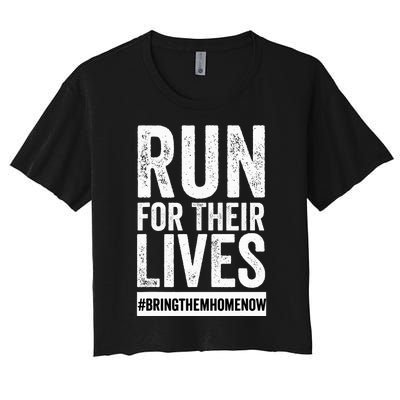 Run for Their Lives Now Women's Crop Top Tee