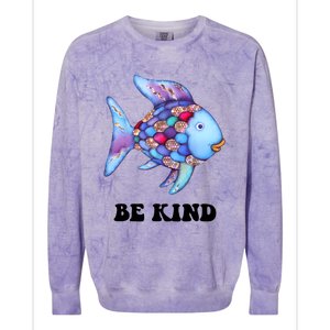 Rainbow Fish Teacher Life Teaching Back To School Colorblast Crewneck Sweatshirt