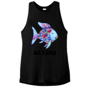 Rainbow Fish Teacher Life Teaching Back To School Ladies PosiCharge Tri-Blend Wicking Tank