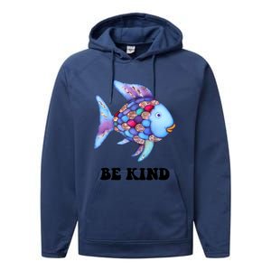 Rainbow Fish Teacher Life Teaching Back To School Performance Fleece Hoodie