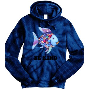 Rainbow Fish Teacher Life Teaching Back To School Tie Dye Hoodie