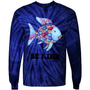 Rainbow Fish Teacher Life Teaching Back To School Tie-Dye Long Sleeve Shirt