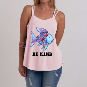 Rainbow Fish Teacher Life Teaching Back To School Women's Strappy Tank