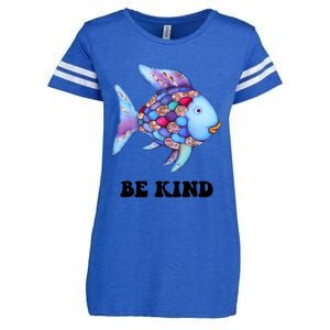 Rainbow Fish Teacher Life Teaching Back To School Enza Ladies Jersey Football T-Shirt