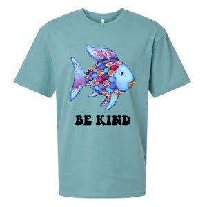 Rainbow Fish Teacher Life Teaching Back To School Sueded Cloud Jersey T-Shirt