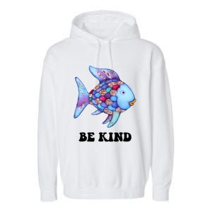 Rainbow Fish Teacher Life Teaching Back To School Garment-Dyed Fleece Hoodie