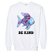 Rainbow Fish Teacher Life Teaching Back To School Garment-Dyed Sweatshirt