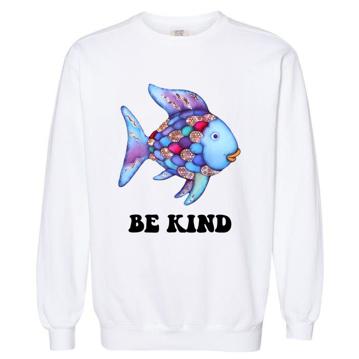 Rainbow Fish Teacher Life Teaching Back To School Garment-Dyed Sweatshirt