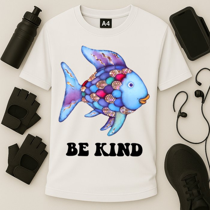 Rainbow Fish Teacher Life Teaching Back To School Cooling Performance Crew T-Shirt