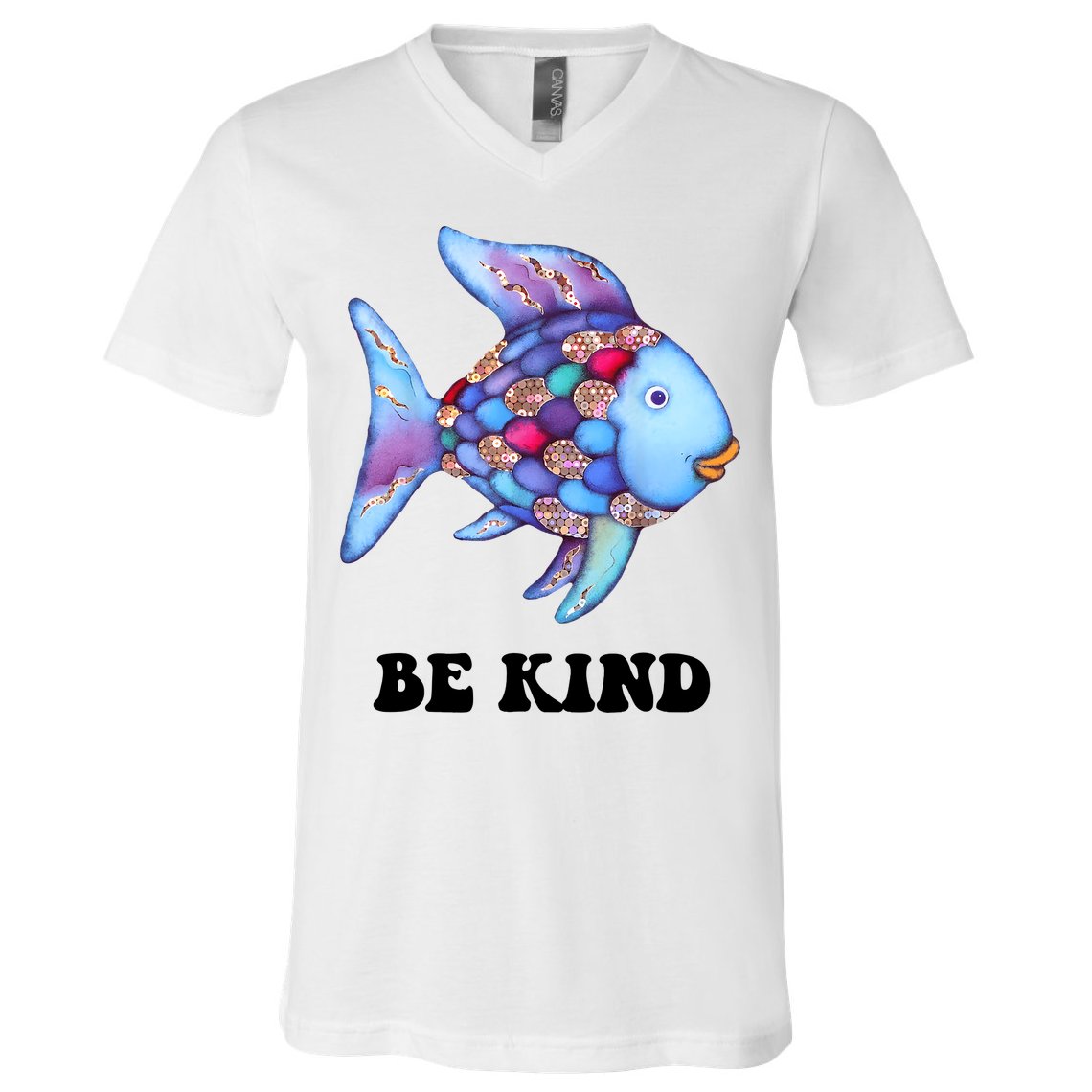 Rainbow Fish Teacher Life Teaching Back To School V-Neck T-Shirt