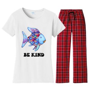 Rainbow Fish Teacher Life Teaching Back To School Women's Flannel Pajama Set