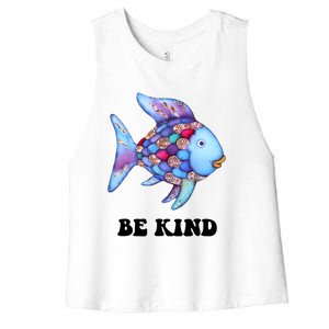 Rainbow Fish Teacher Life Teaching Back To School Women's Racerback Cropped Tank