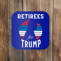 Retirees For Trump 2024 Take America Back Election Great Gift Coaster