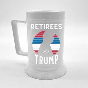 Retirees For Trump 2024 Take America Back Election Great Gift Beer Stein