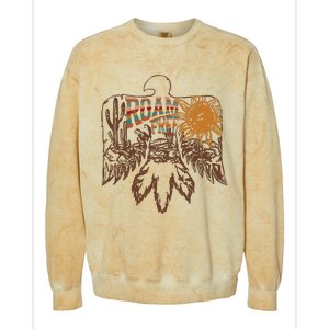 Roam Free Thunderbird Nashville Music City Colorblast Crewneck Sweatshirt