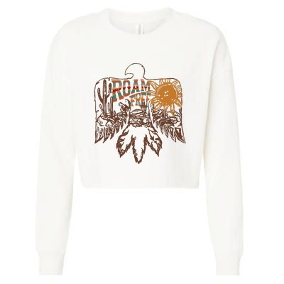 Roam Free Thunderbird Nashville Music City Cropped Pullover Crew