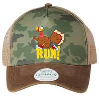 Run! Funny Thanksgiving Running 5k Race Turkey Trot Legacy Tie Dye Trucker Hat
