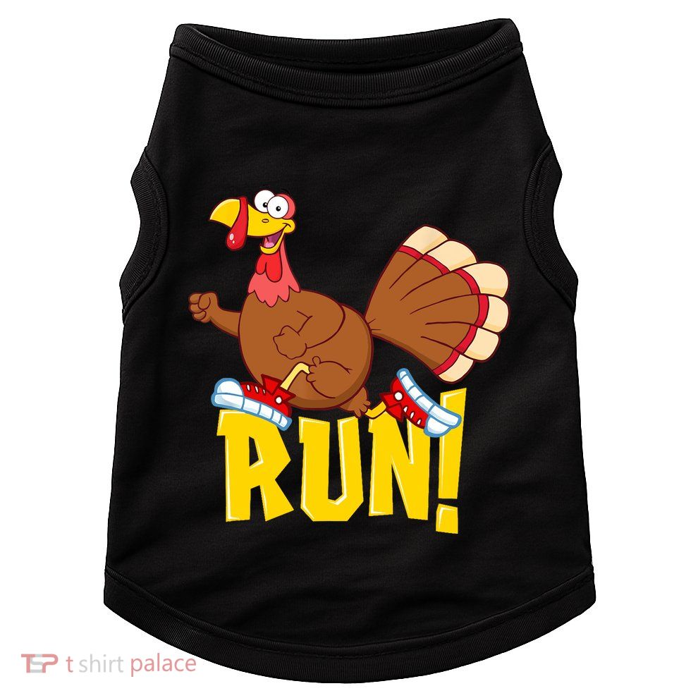 Run! Funny Thanksgiving Running 5k Race Turkey Trot Doggie Tank
