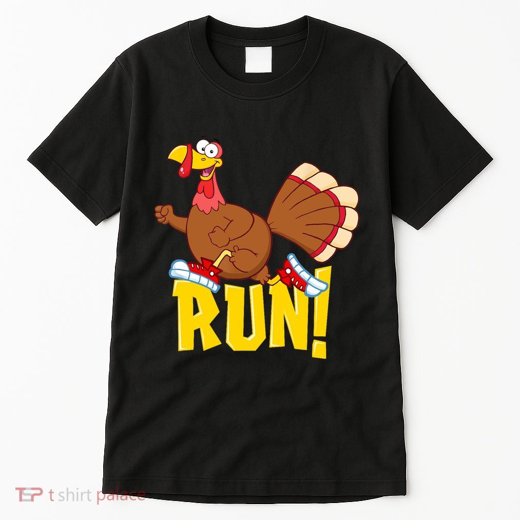 Run! Funny Thanksgiving Running 5k Race Turkey Trot Tall T-Shirt