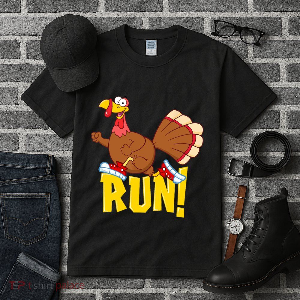 Run! Funny Thanksgiving Running 5k Race Turkey Trot Tall T-Shirt