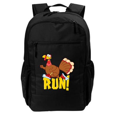 Run! Funny Thanksgiving Running 5k Race Turkey Trot Backpack
