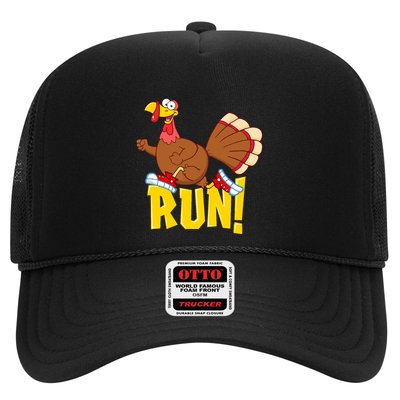 Run! Funny Thanksgiving Running 5k Race Turkey Trot Trucker Hat