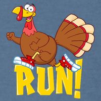 Run! Funny Thanksgiving Running 5k Race Turkey Trot Garment-Dyed Sweatshirt
